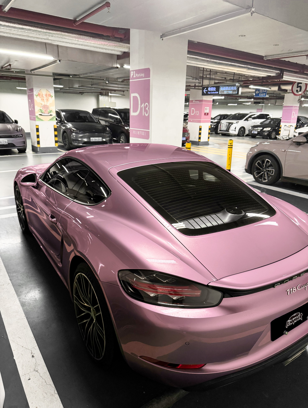 好喜欢~跟原厂的冰梅粉不一样，根本拍不出实车的美！！！