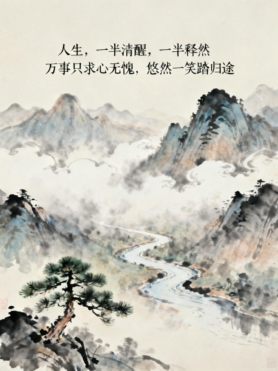 悟人生，谈感悟(119)
《人生，半分清醒，半分释然》
人生的至佳状态：
半分清