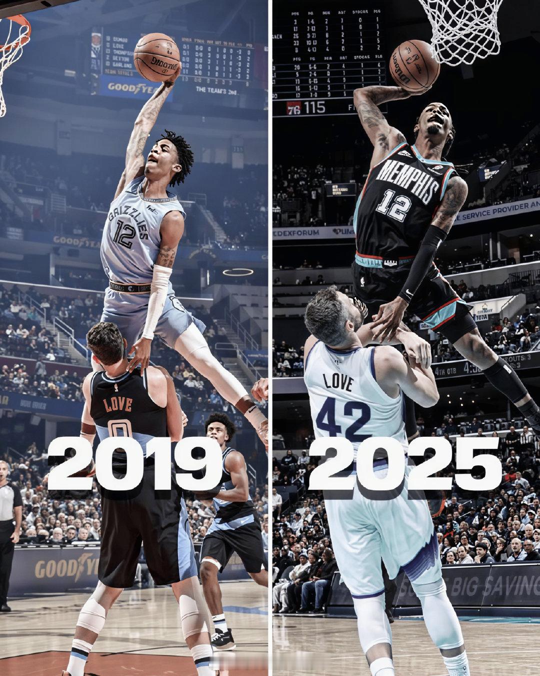 不知道谁来补偿下伤心的乐福？时隔六年，他又成了莫兰特起飞的背景板！还好这次没扣进