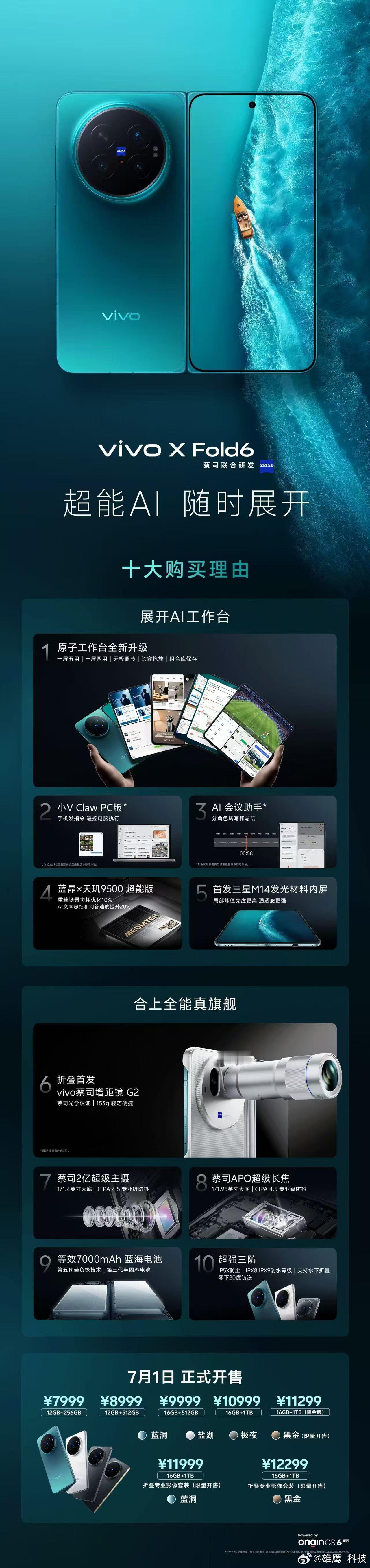 vivo vivo X Fold6十大购买理由：🔥原子工作台新升级，展开大屏更