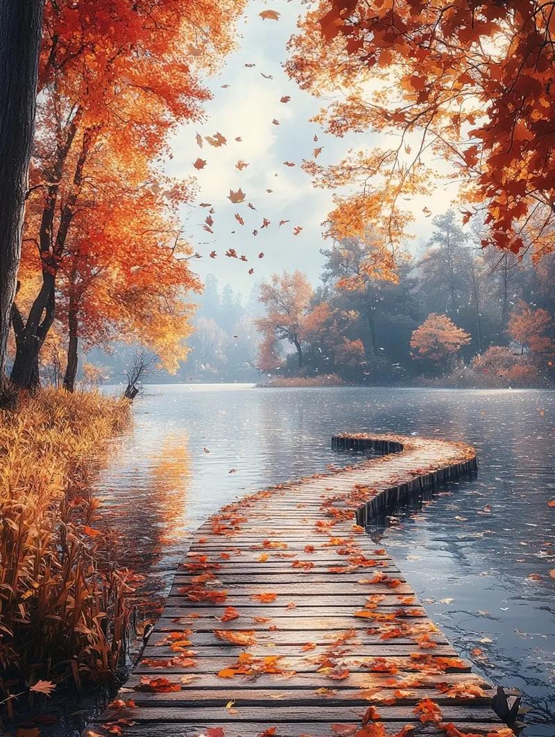 上联：叶落秋光好。

（图片来自网络）