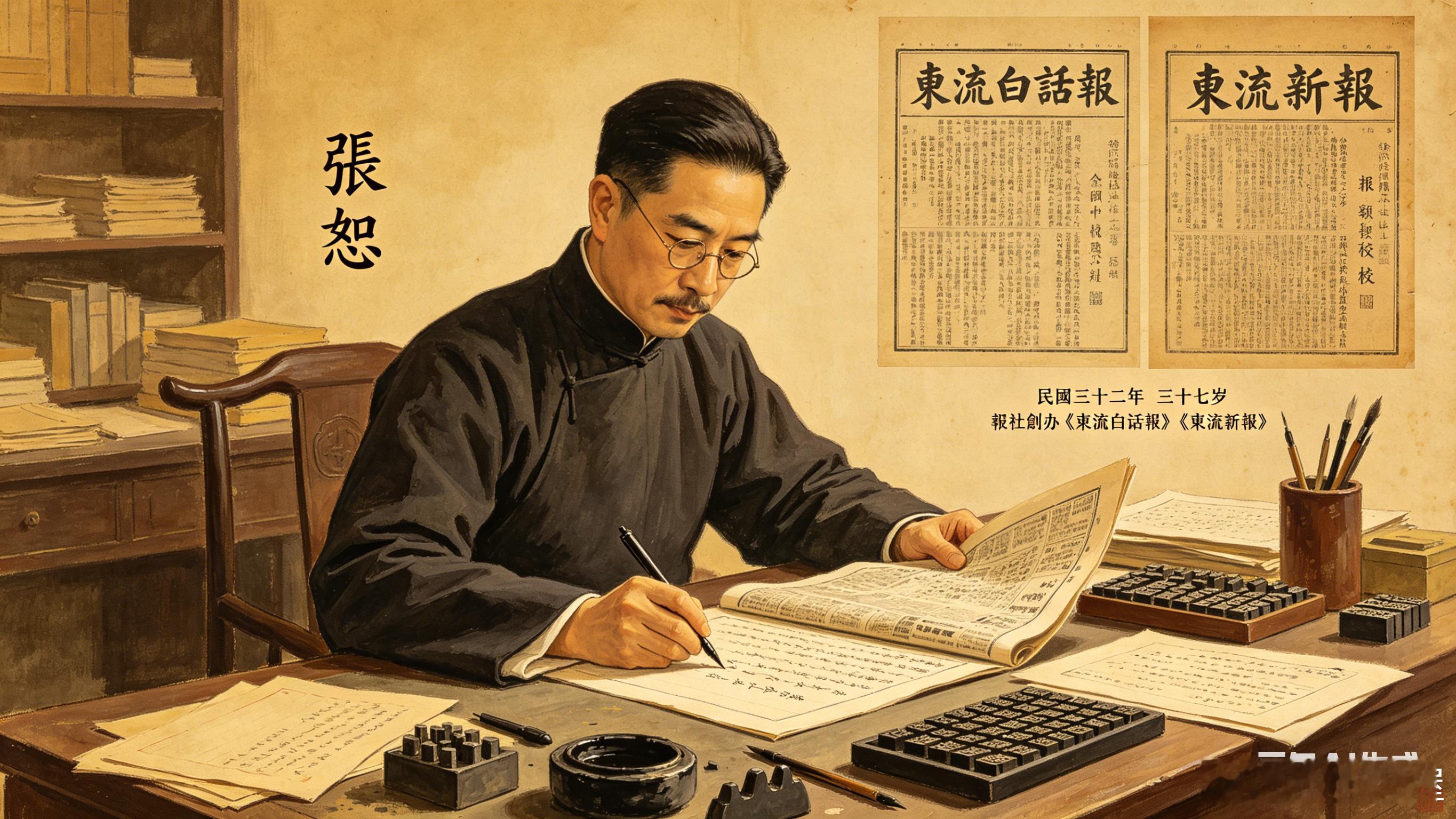 民国《东流白话报》创刊小影——张恕在东流县创办的白话报和新报//500字老屋张忠