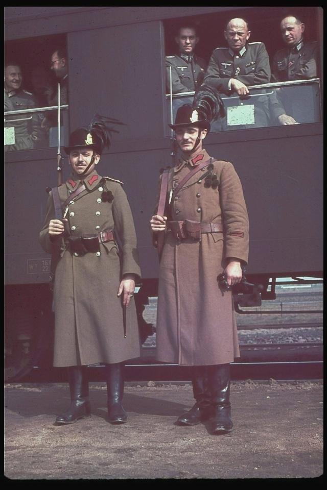 集卡领红包1941年，火车站月台上的匈牙利宪兵。军装很有特点