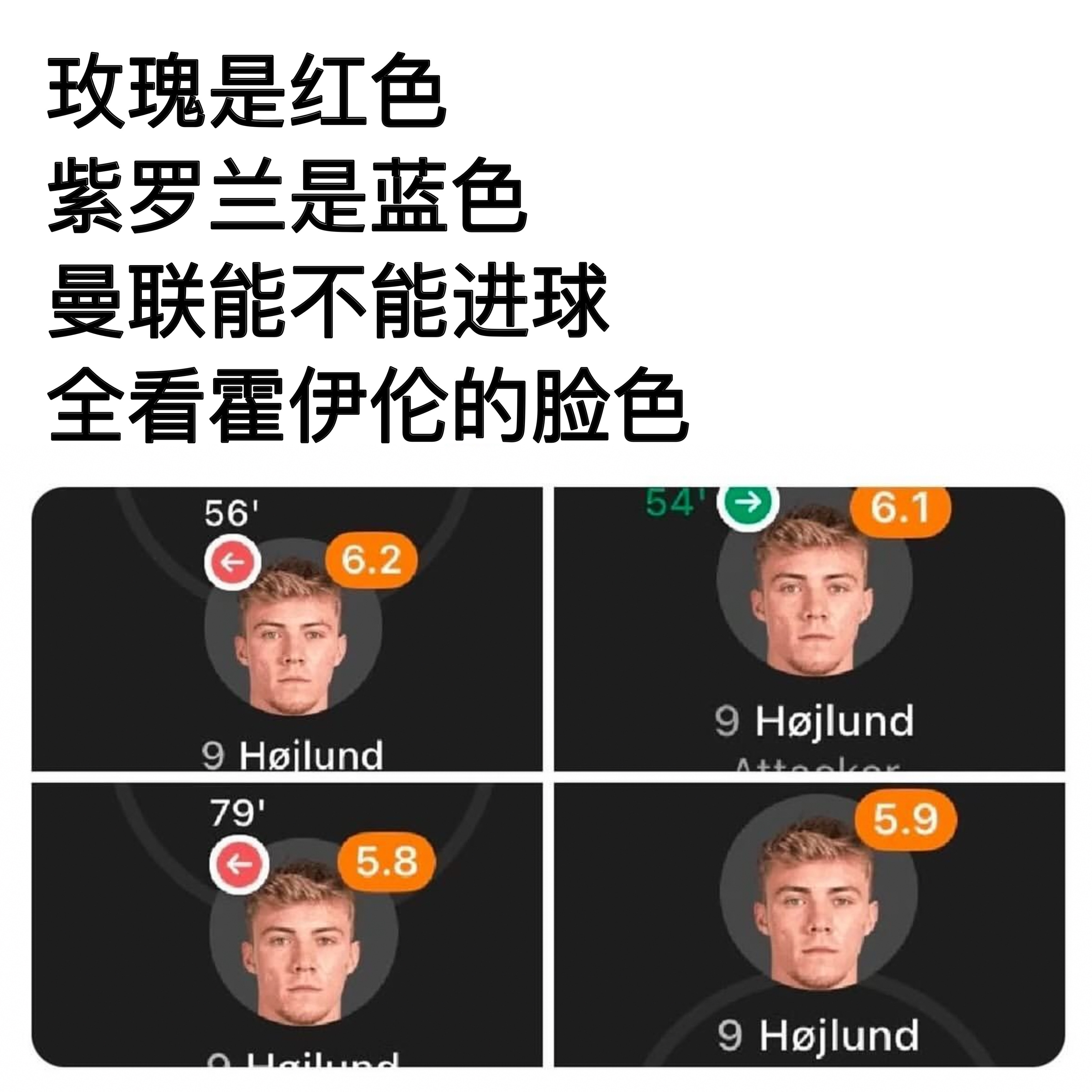 久违的足球梗图又来啦 曼联含量过高 meme  本期主角： 