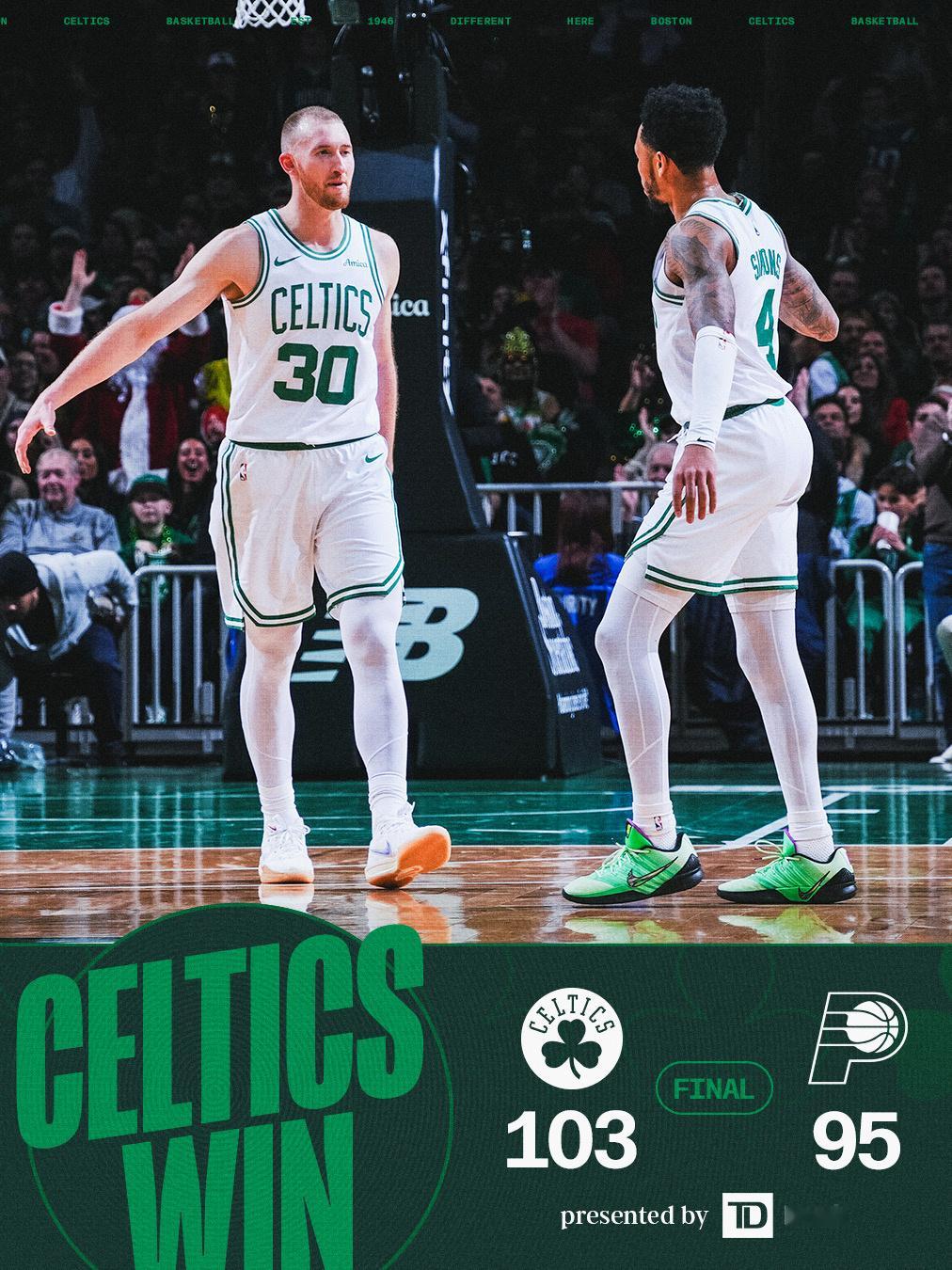 凯尔特人国度 FINAL : Boston Celtics 【 103-95 】