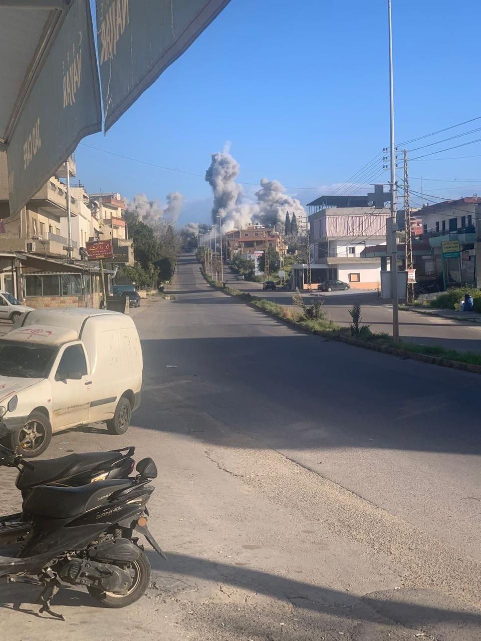 以色列军队持续袭击黎巴嫩南部，试图破坏美伊谈判。
▪️黎巴嫩南部纳巴泰地区的扎夫