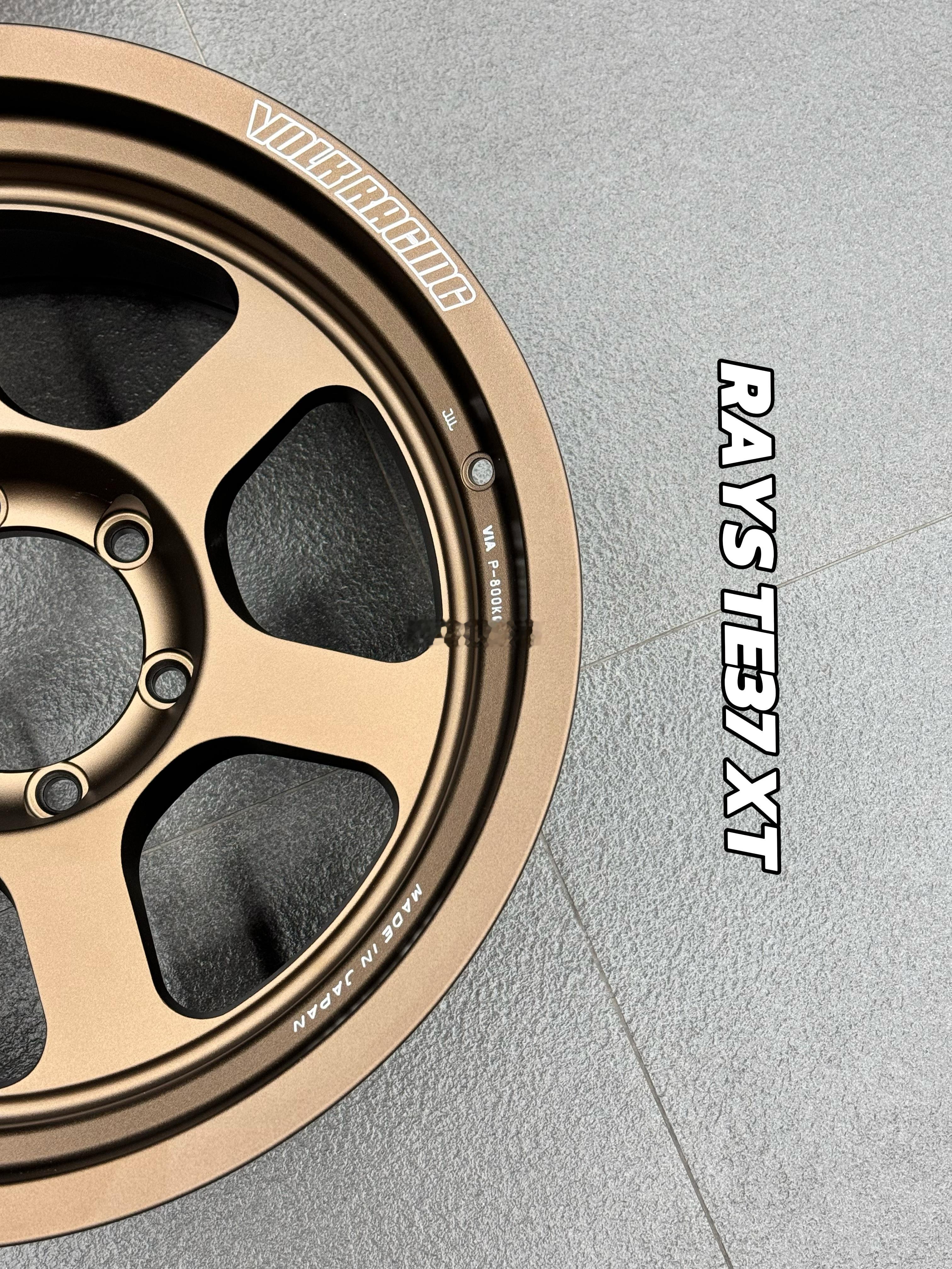 新鲜到货，成色无敌 RAYS TE37XT 阳级 古铜色 BR 18寸  9J 