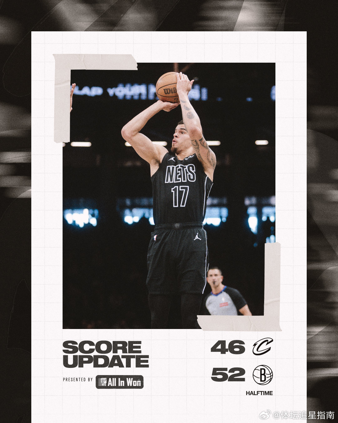 半场领先💪！篮网之道骑士vs篮网布鲁克林篮网  cr：布鲁克林篮网 