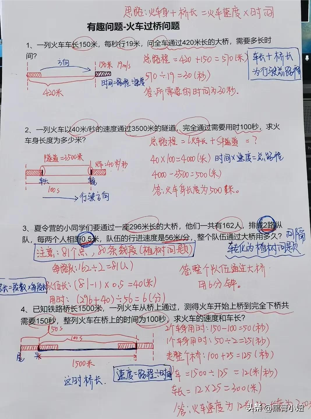 “太用心了”！！不愧是从教二十年的数学老师，一口气将小学数学常考的应用题整理出来