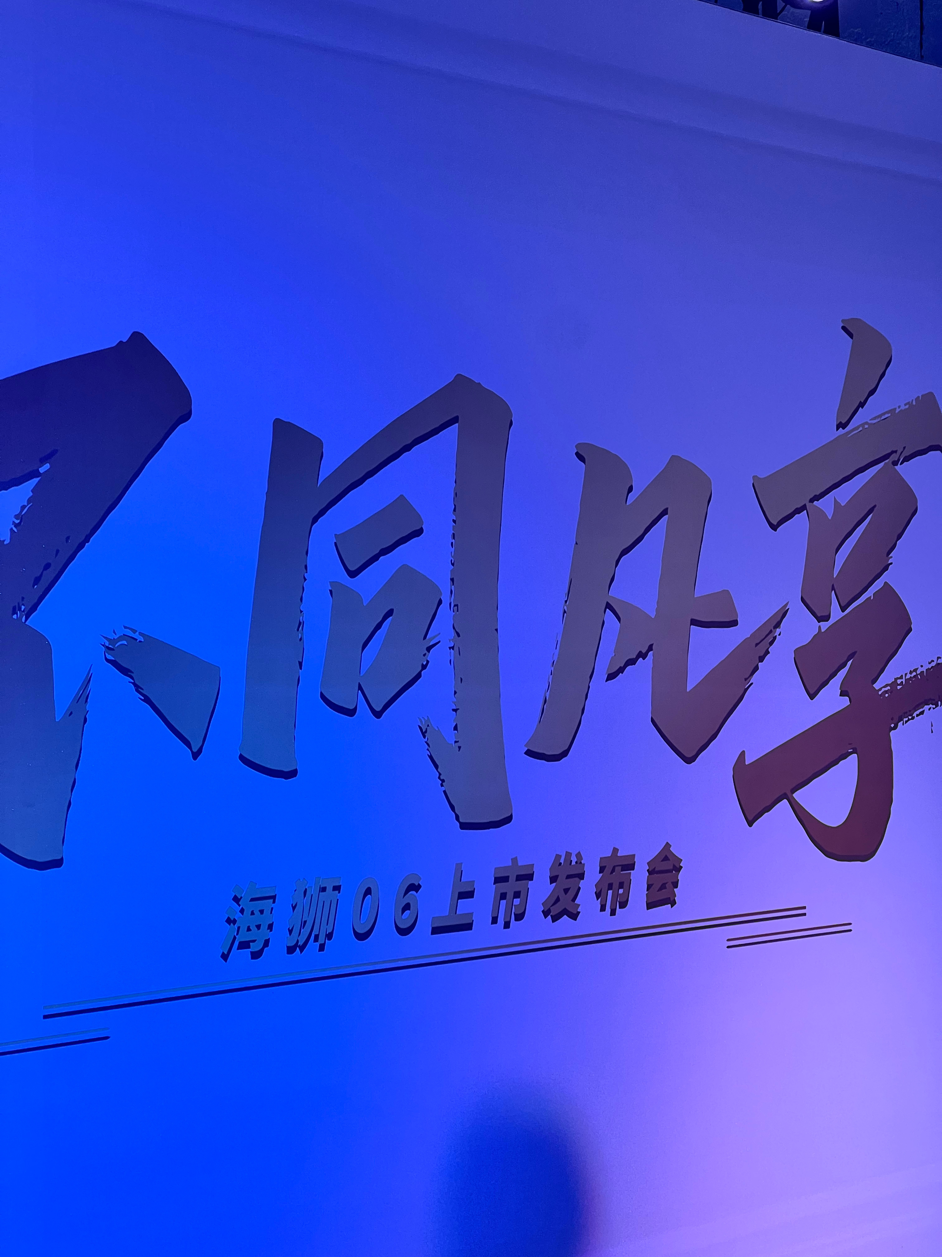 到现场咯～海狮06，车很惊艳，实车比网上的图片要好看，当然也比我心理想的要漂亮，