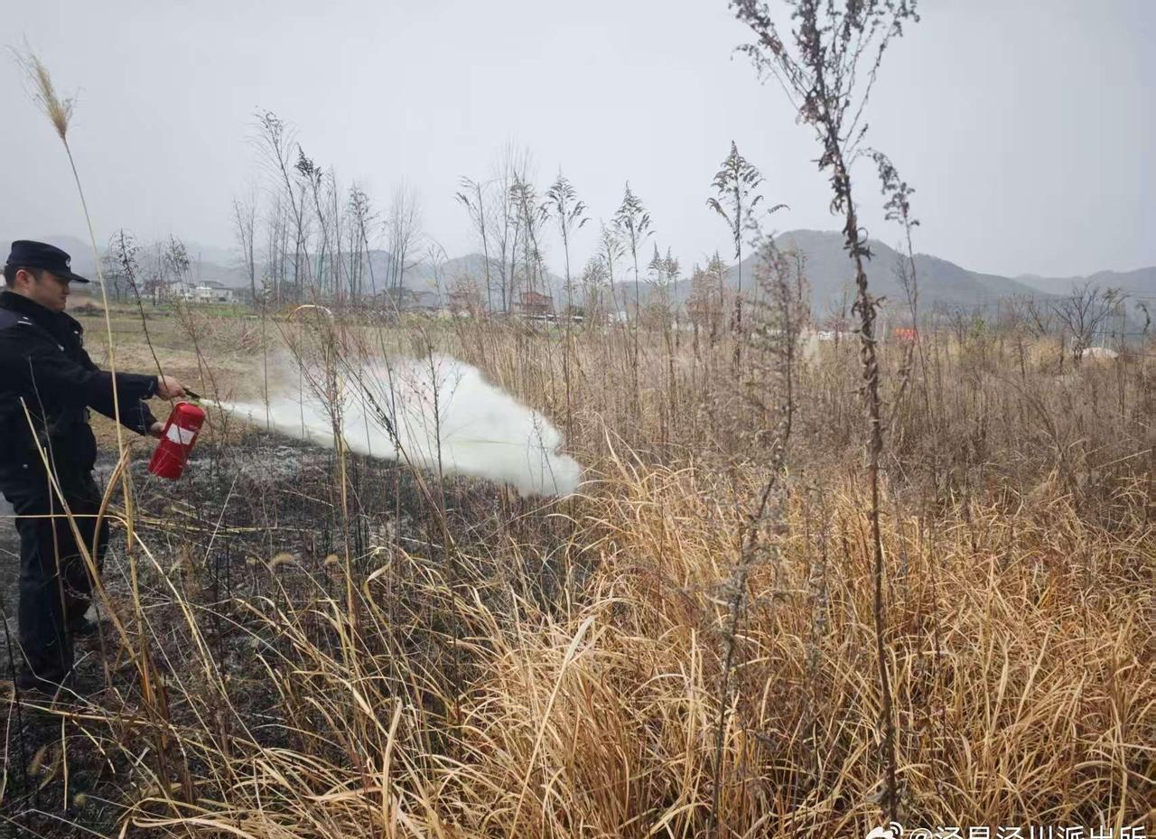 平安泾川 【巡逻途中突遇火情 民警快速反应化险为夷 】正月初七， 民警在辖区巡逻