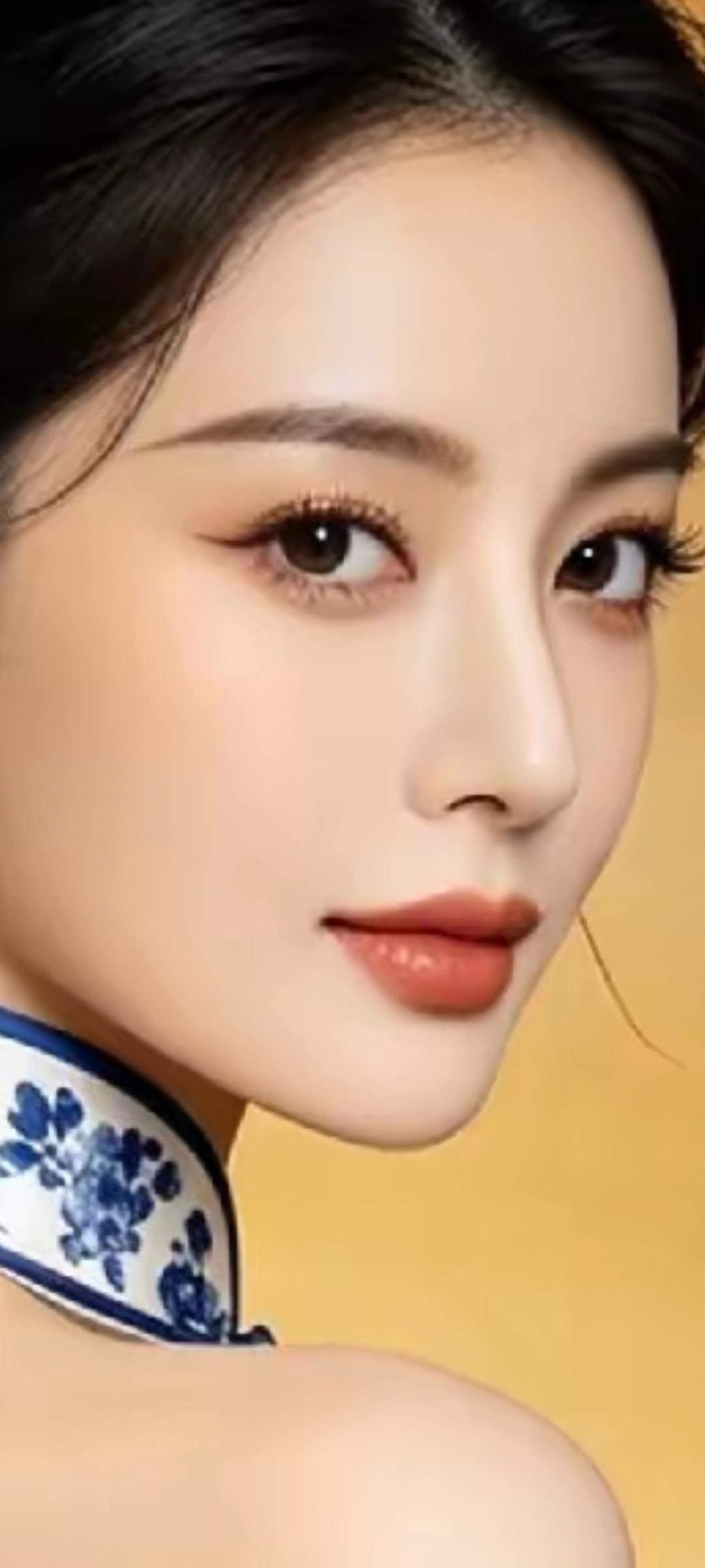 优雅蓝花瓷，尽显东方美！🌸💄