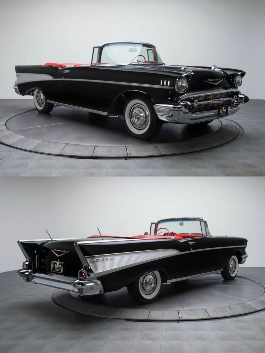 1957 年的 Chevrolet Bel Air 是美国“Tri-Five”系