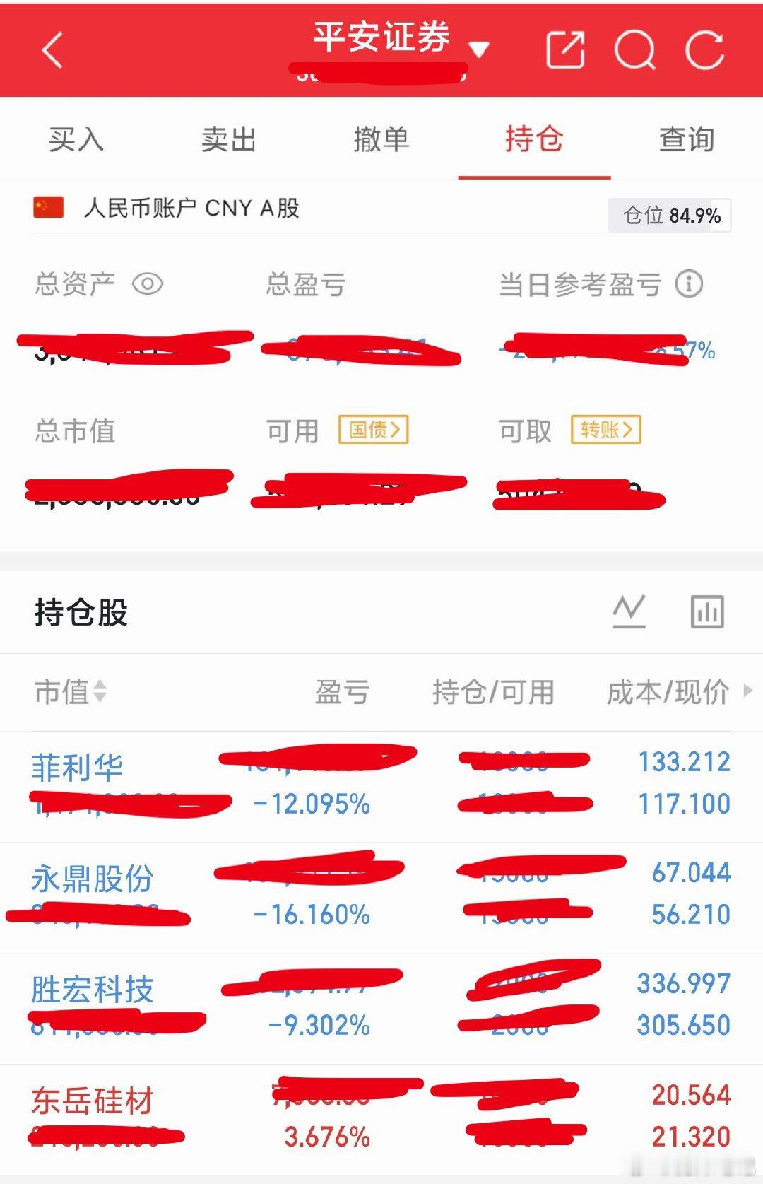 7.2收盘，总结一下今天操作：继续持有：胜宏科技，永鼎股份，菲利华，东岳硅材以上