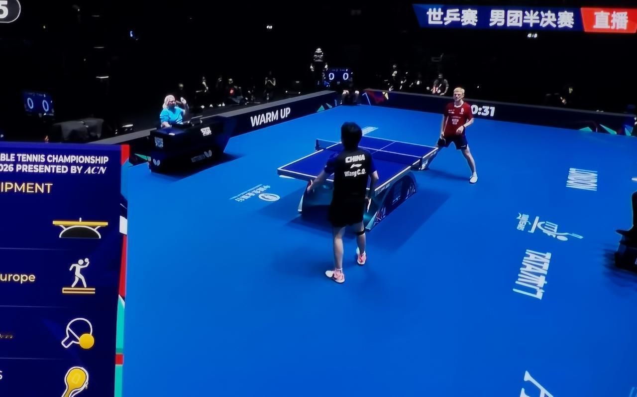 世乒赛男团半决赛中国3：1法国！
