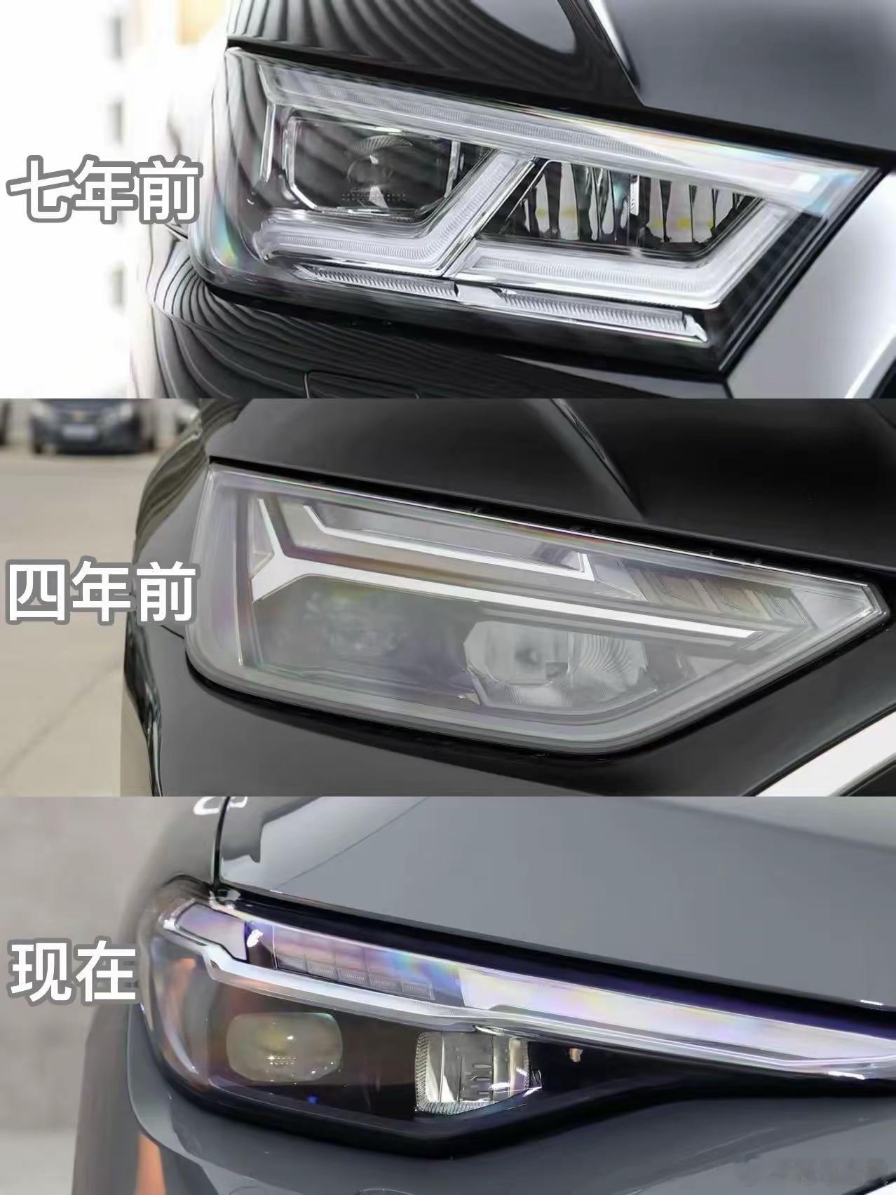 七年前到现在 奥迪Q5L大灯变化。你更喜欢哪一代？ ​​​