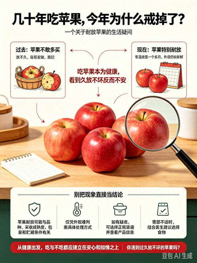 几十年吃苹果习惯彻底戒掉！不坏的苹果，真的敢吃吗