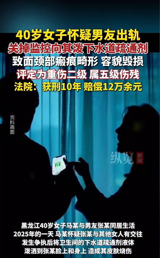 “这女人太可怕！”6月15日报道，黑龙江，一女子怀疑同居男友出轨，在一次争吵中，