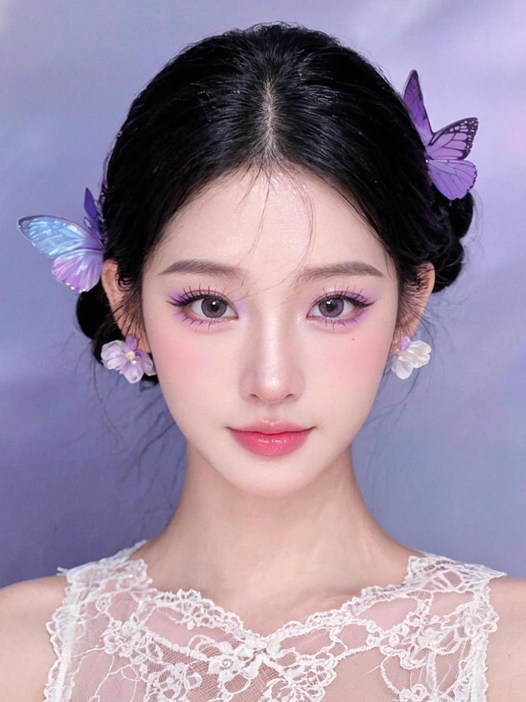 蝶翼妆容写真 ai创作 全新AI写真 AI写真你又偷偷进步了 AI写真...