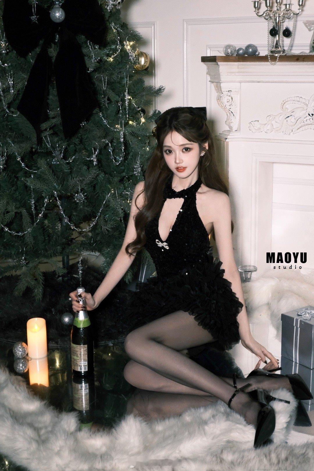 圣诞小黑猫🐈⬛✨猫屿摄影工作室深圳写真圣诞