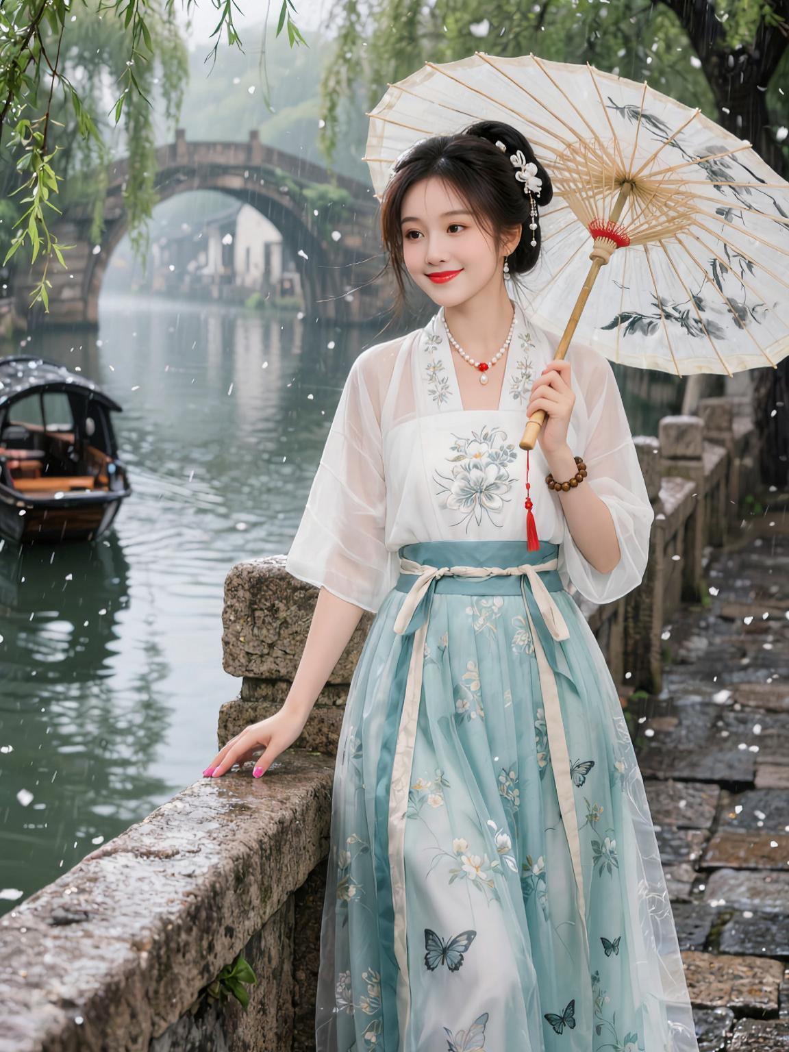 抖音古风 智能国风 AI江南写真 烟雨唱扬州 数字诗画