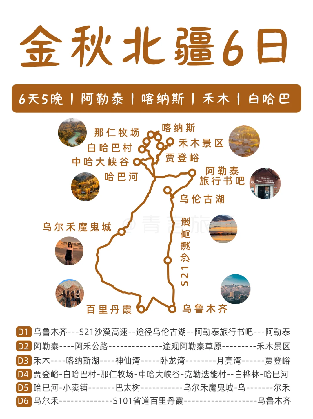 9-10月限定❗秋季阿勒泰6日，禾木+喀纳斯