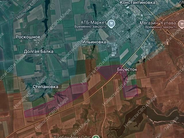 俄罗斯军队在康斯坦丁诺夫卡方向的进展。 