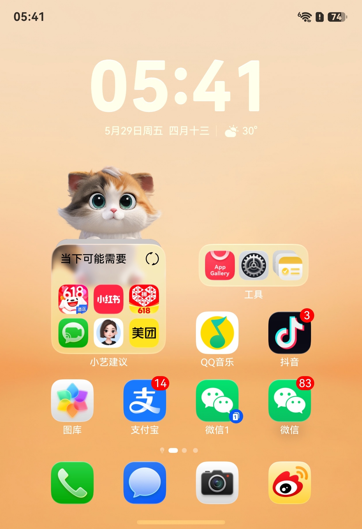 这小猫，真可爱啊