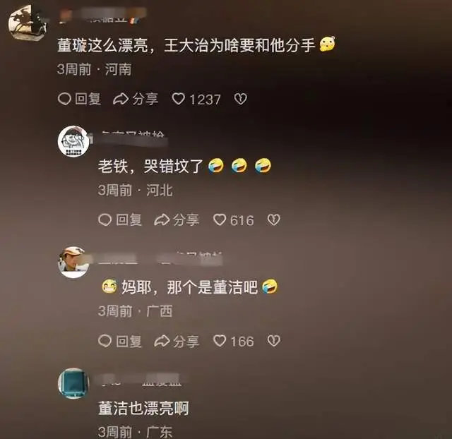 网友误把董璇认成董洁，董璇直接回怼“天天有人哭错坟”。最近，有网友在董璇的社交平