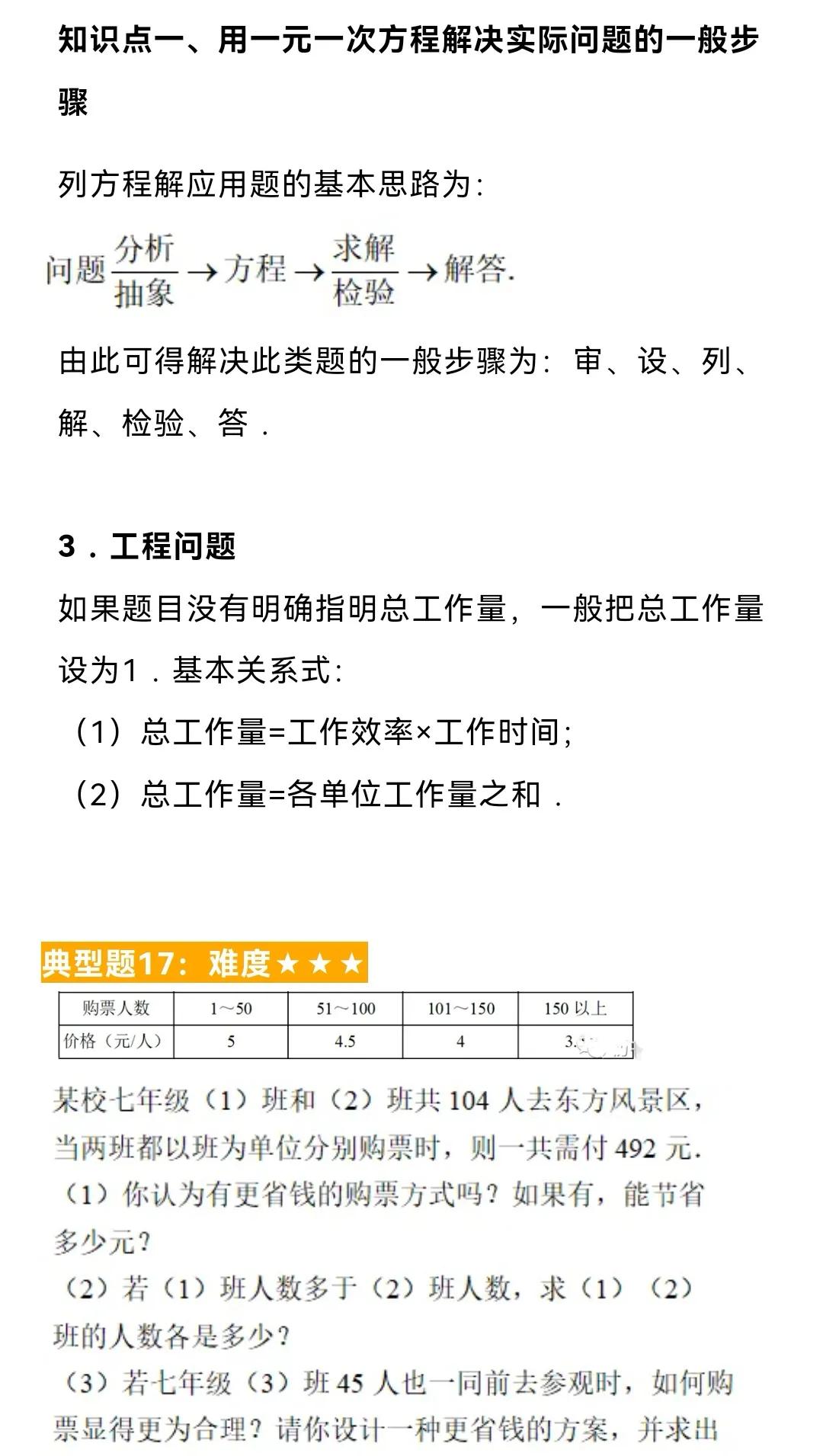 初中数学题型汇总89——一元一次方程的应用（九）方案设计问题
