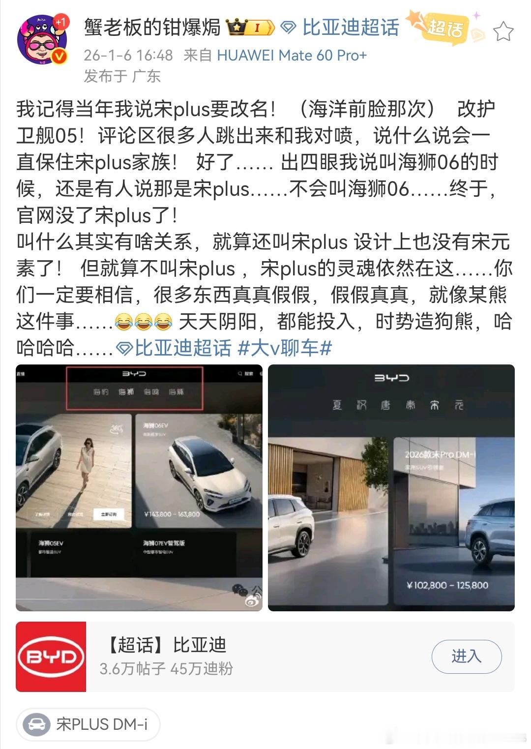 讲真，这并不是什么太值得开心的事。反而宋PLUS的消失、甚至汉唐的波动，反映出的