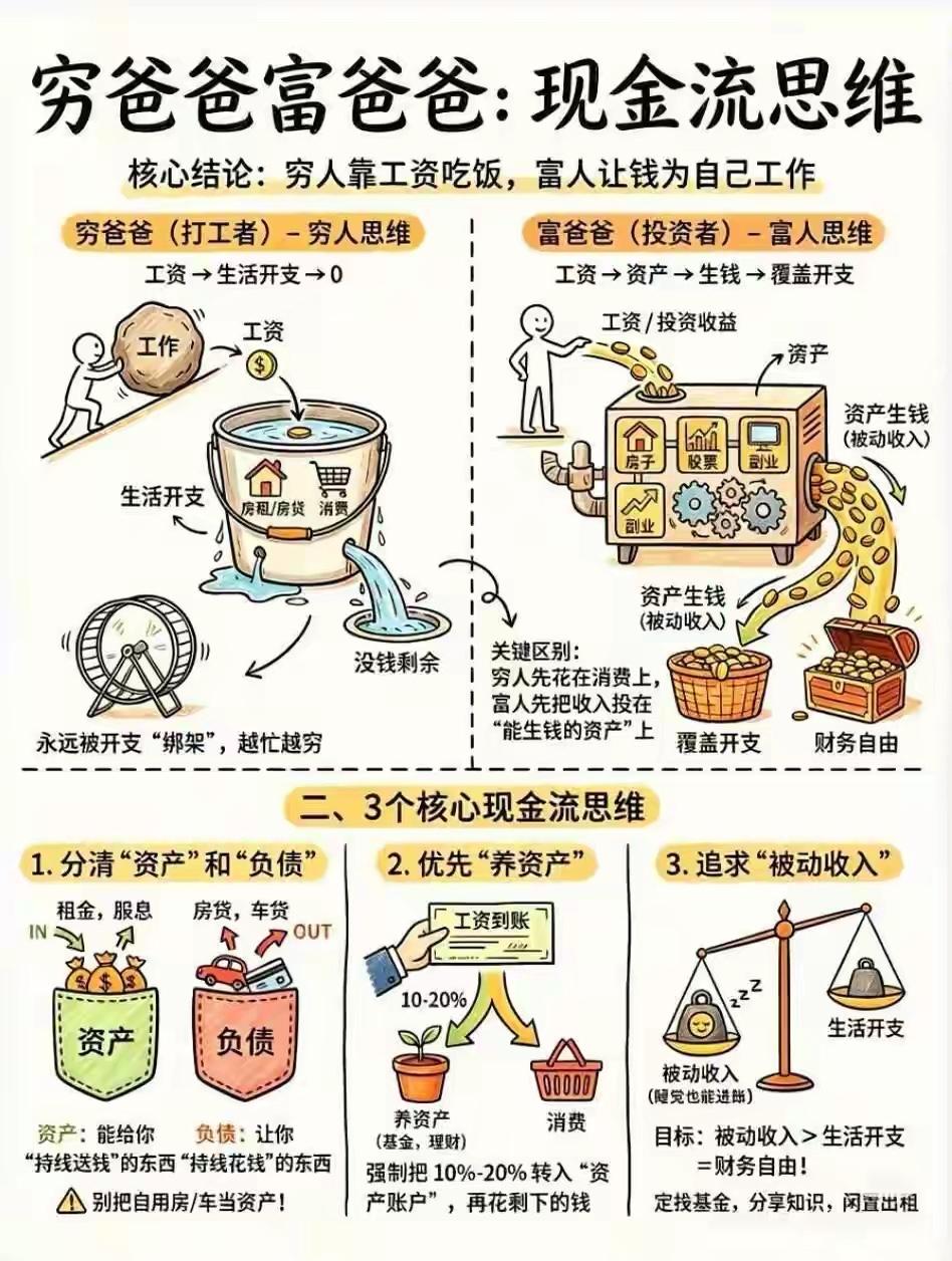 90%的人穷一辈子，[苦瓜]根本不是因为懒！

《穷爸爸富爸爸》早已点破贫富差距