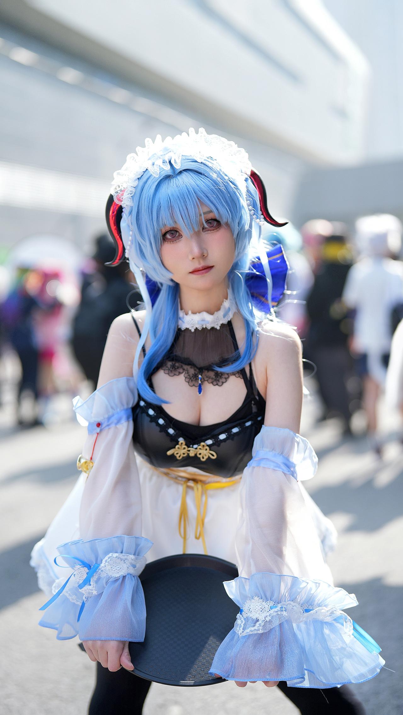 甘雨的女仆装，比原装耐看！#原神##游戏##二次元#