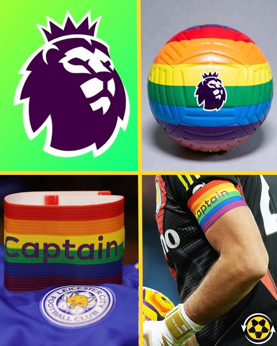 TA消息，英超联赛队长将不再被强制佩戴彩虹袖标或穿着印有彩虹标识的训练服。联赛目