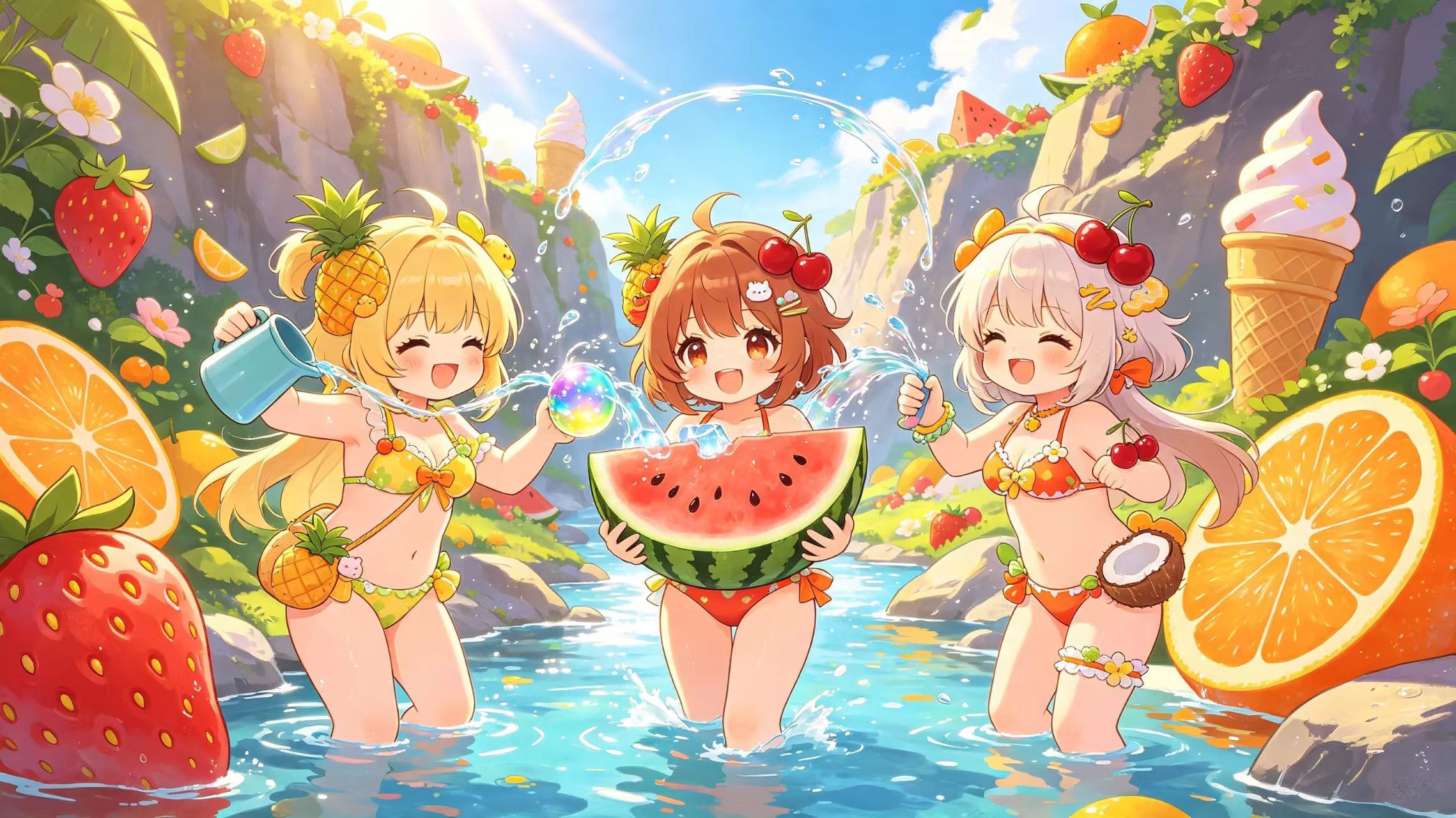 王者英雄暑期续曲王者26夏日农友节狠狠在王者疯玩一夏 🍉 峡谷避暑指南！河道里