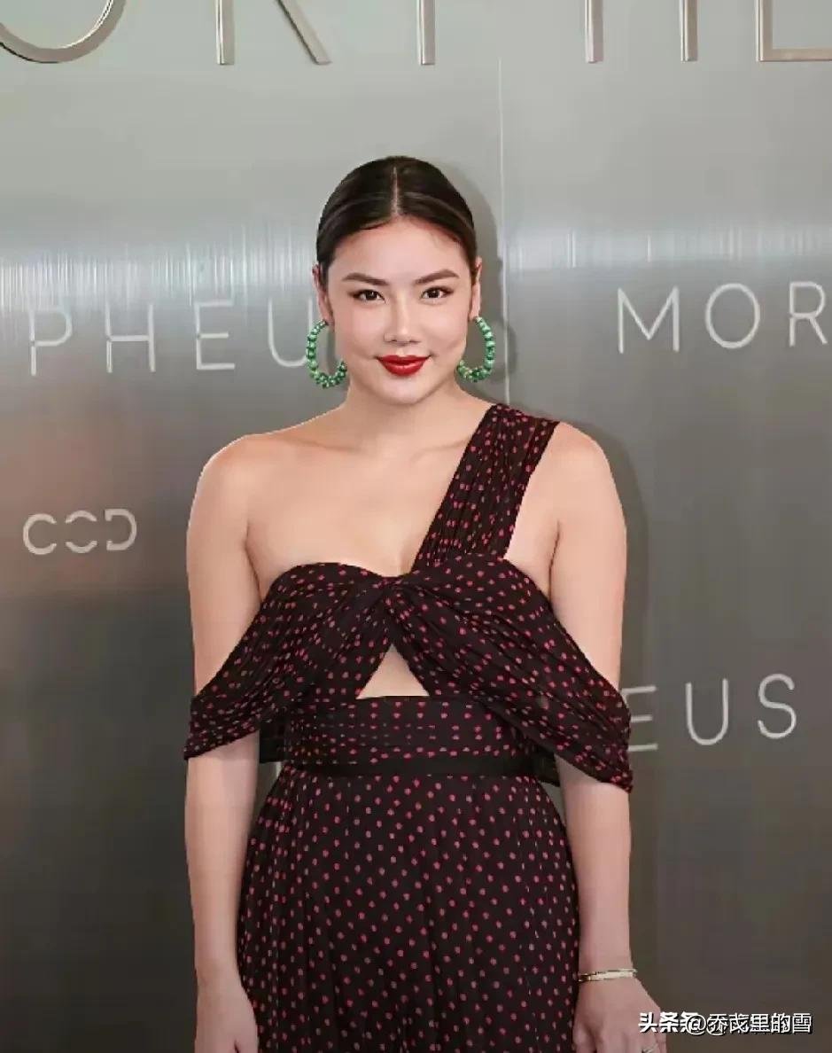 黎明前妻乐基儿长得膀大腰圆，居然还是一名模特，她有越南血统，怪不得是一脸异族相。