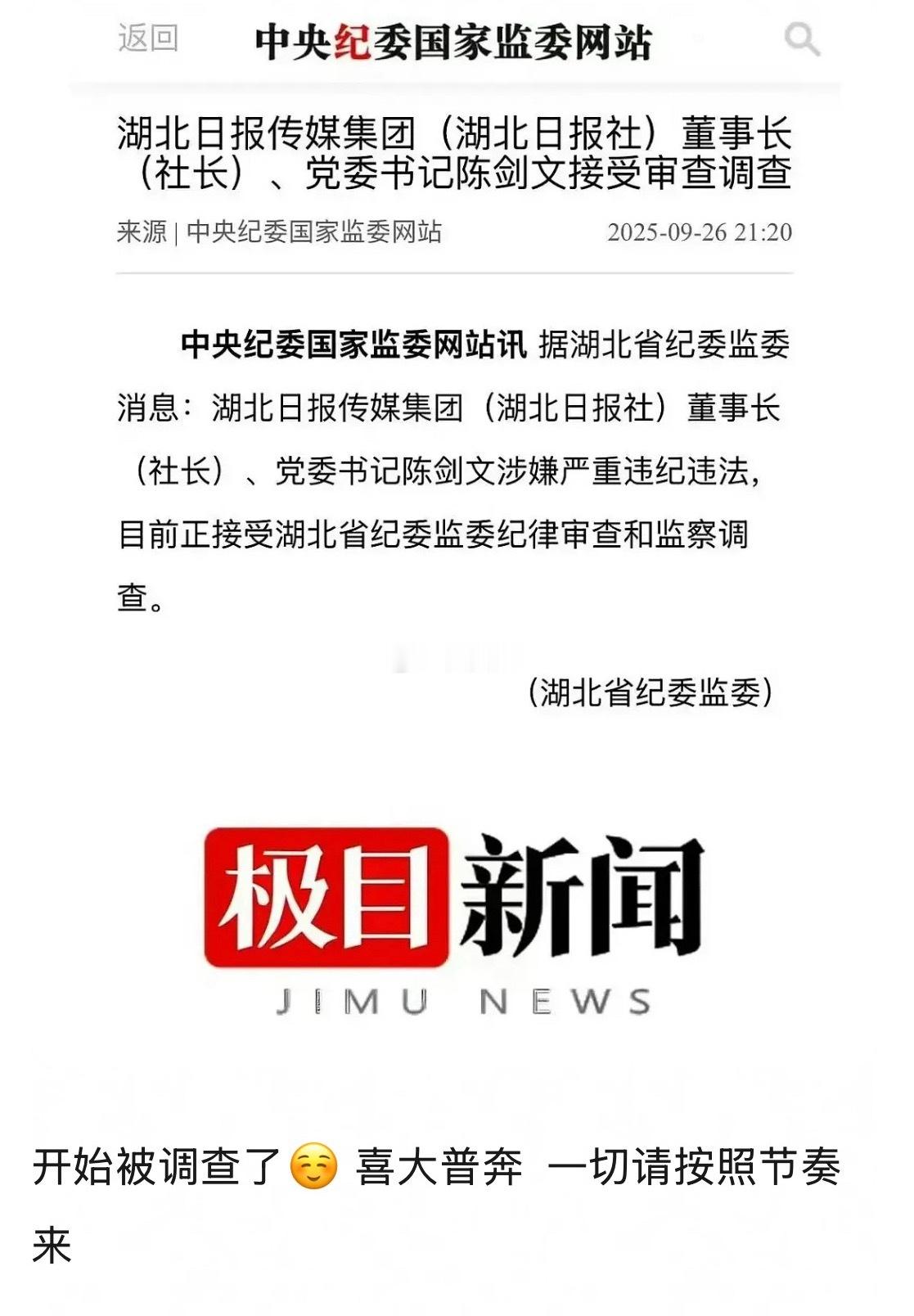 极目新闻被调查了？ ​​​