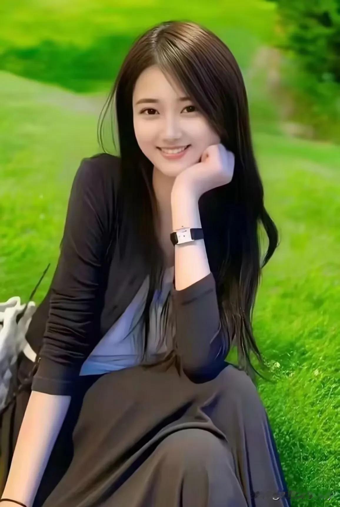 四个字对这个女人造一个句。你怎么造这个句？
“青春靓丽”！单纯的让我们这批607