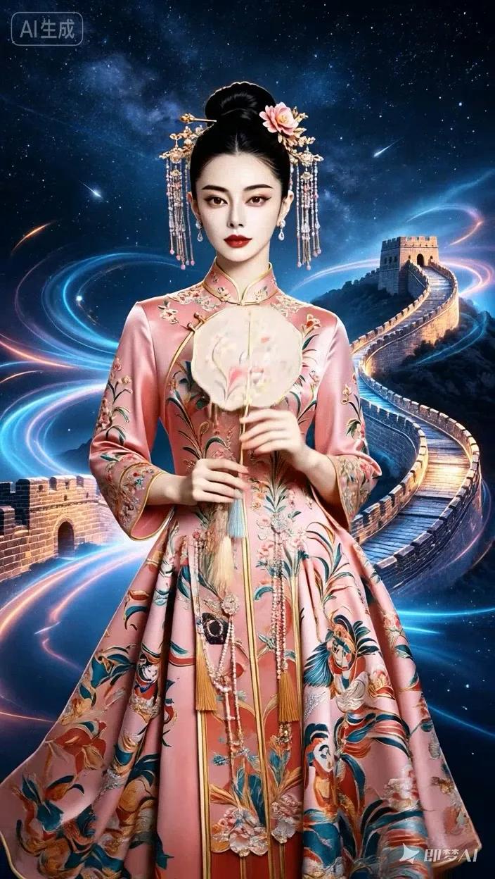 七绝●勇攀高峰  

长城万里好风光，
宇宙星球有故乡。
火箭飞船圆梦想，
辉煌