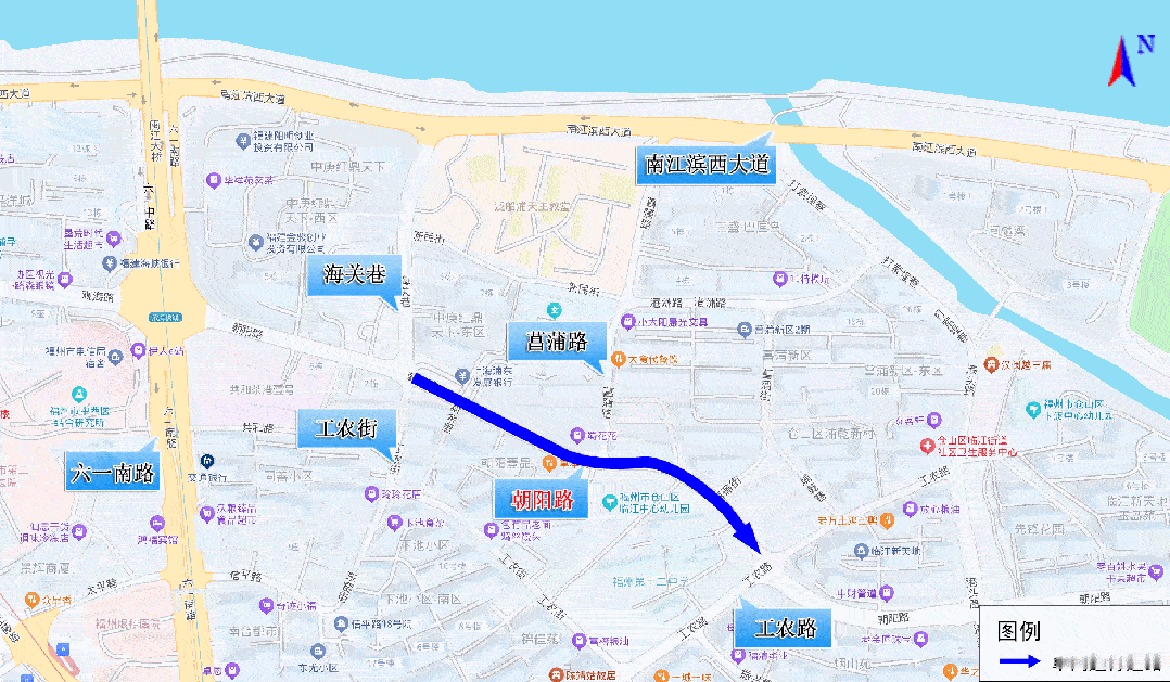 福州公交资讯【单向撤出朝阳路西段！2路等6条公交线路调整】受仓山区朝阳路（工农路