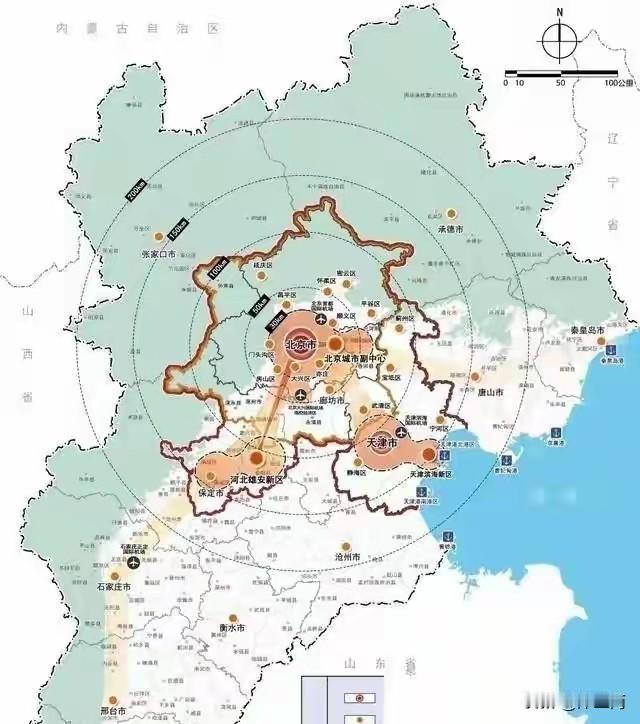 北京城市副中心，
天津滨海新区，
河北雄安新区，
谁的未来更光明……