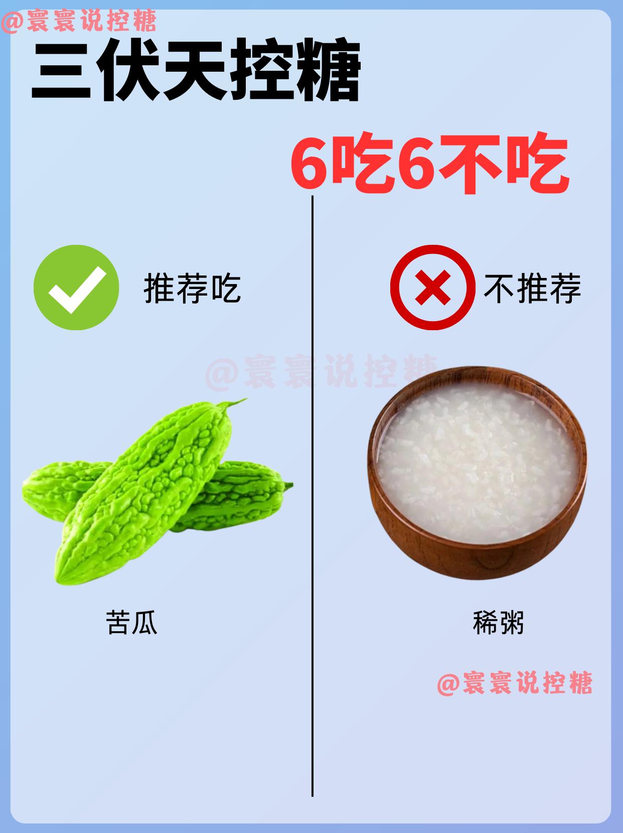 三伏天控糖6吃6不吃。