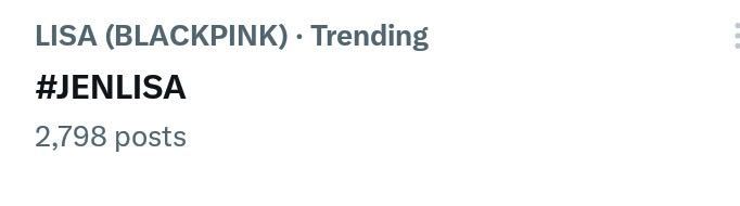 jenlisa[超话]jenlisa话题登上趋势今晚全世界的真傻给be like
