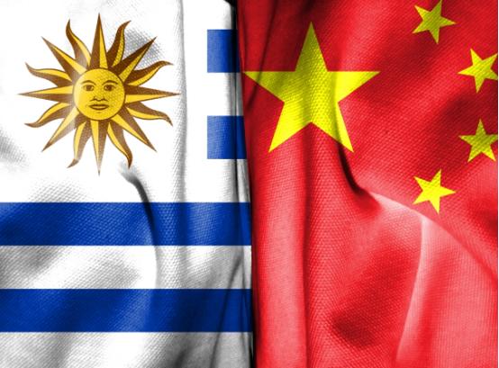 2月1日，中国外交部正式宣布
 
乌拉圭总统奥尔西一行乘机在今上午抵达北京首都国