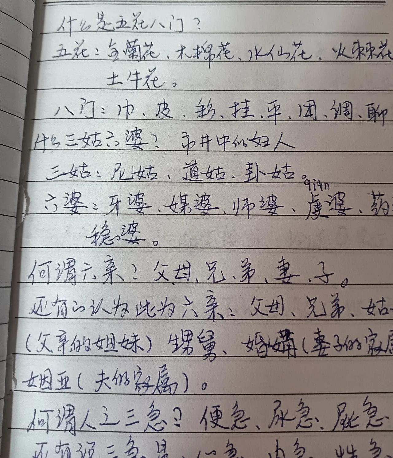 原来这就是五花八门与三姑六婆

五花：金菊花
          木棉花
   