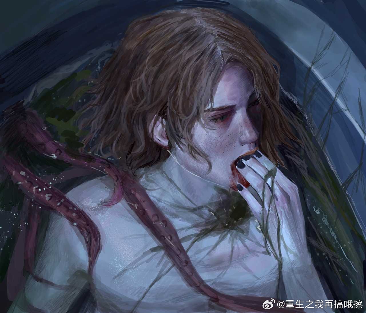 【头膏】大概是oc被恶魔之类的东西附身了在浴缸里咳血吧 