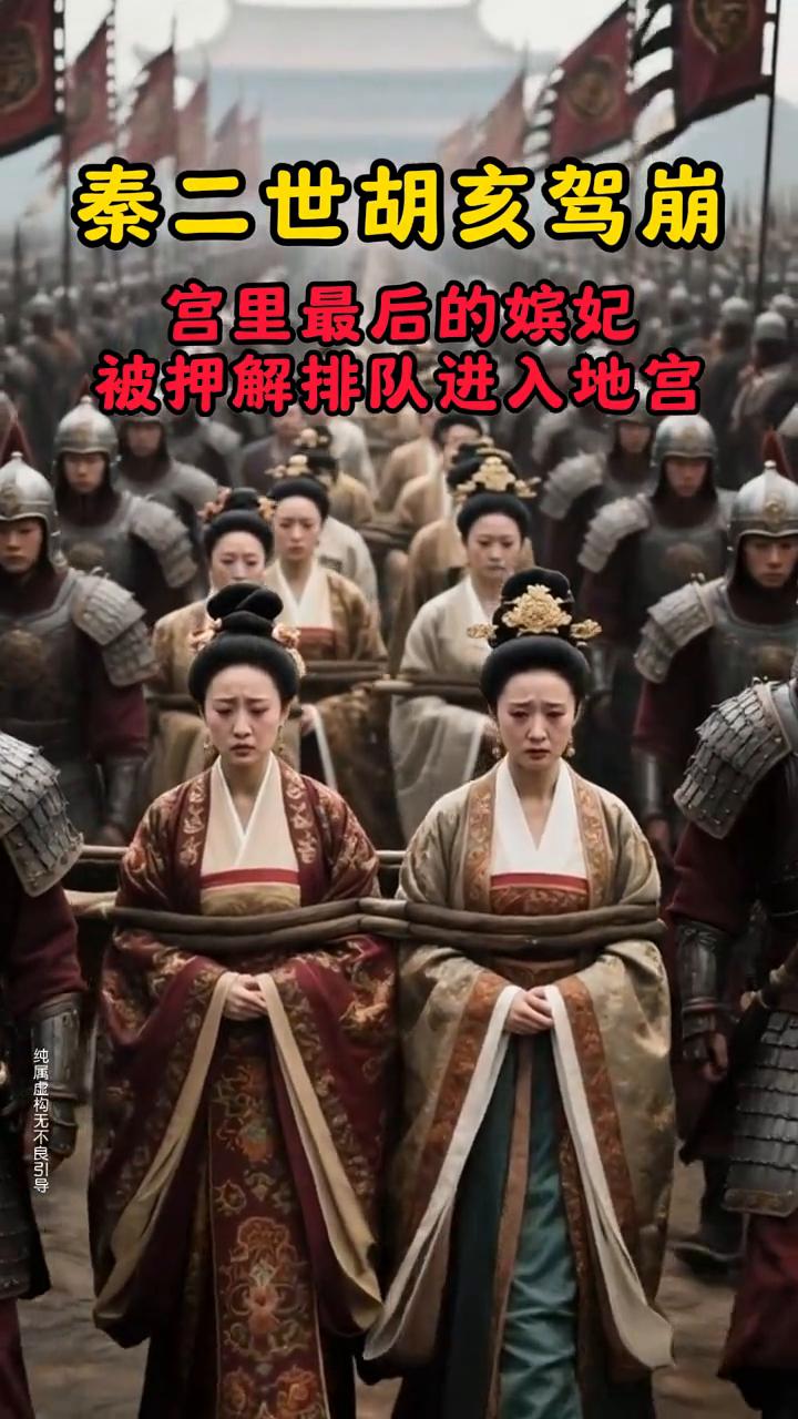 秦二世胡亥驾崩，数百妃嫔陪葬，场面浩大。
纯属虚构，无不引导。运送棺椁至皇陵，水