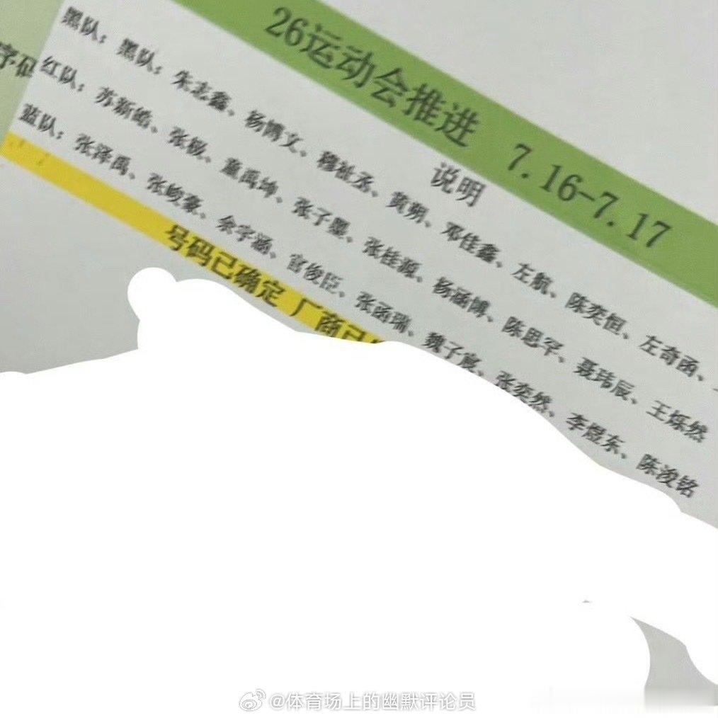 tg 今年运动会分组 （