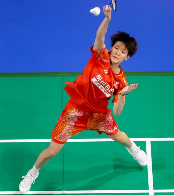 2026年丹麦羽毛球公开赛 韩千禧23-21, 16-21, 21-16击败胡达