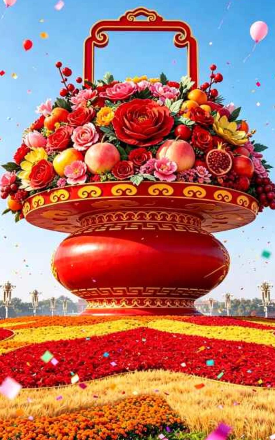 山河披锦绣，盛世写华章。今日国庆，祝祖国繁荣昌盛，国泰民安。祝您假期快乐，永安！